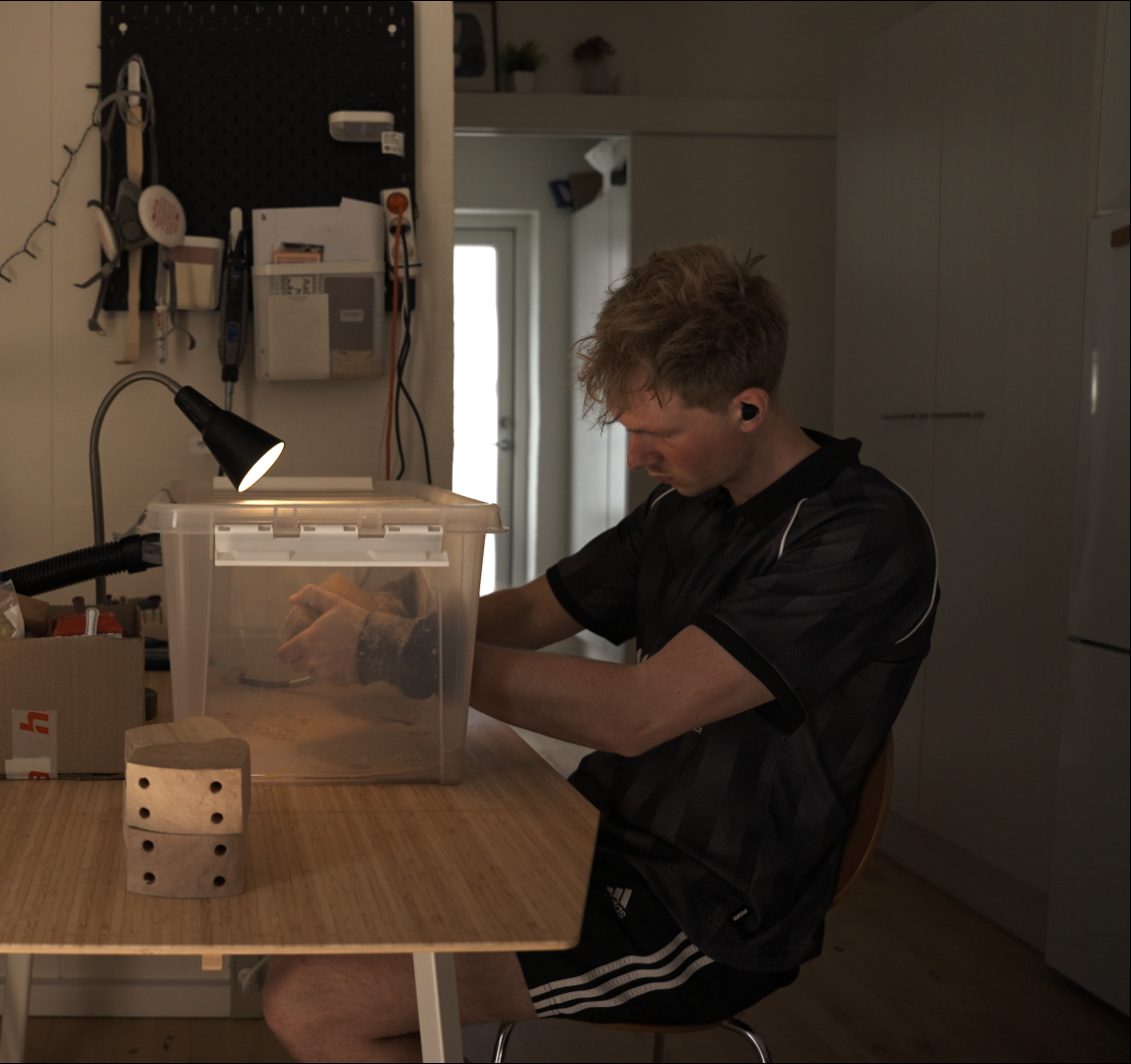 Me working in the studio